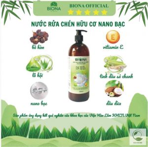 Nước rửa chén hữu cơ nano bạc Biona 1000ml-MSP:MP01C0002